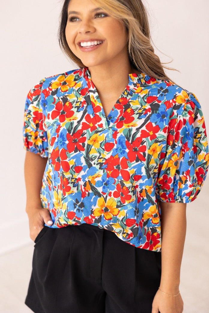 The Jessie Floral Puff Sleeve Top