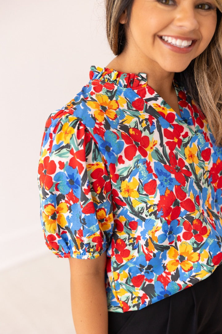 The Jessie Floral Puff Sleeve Top