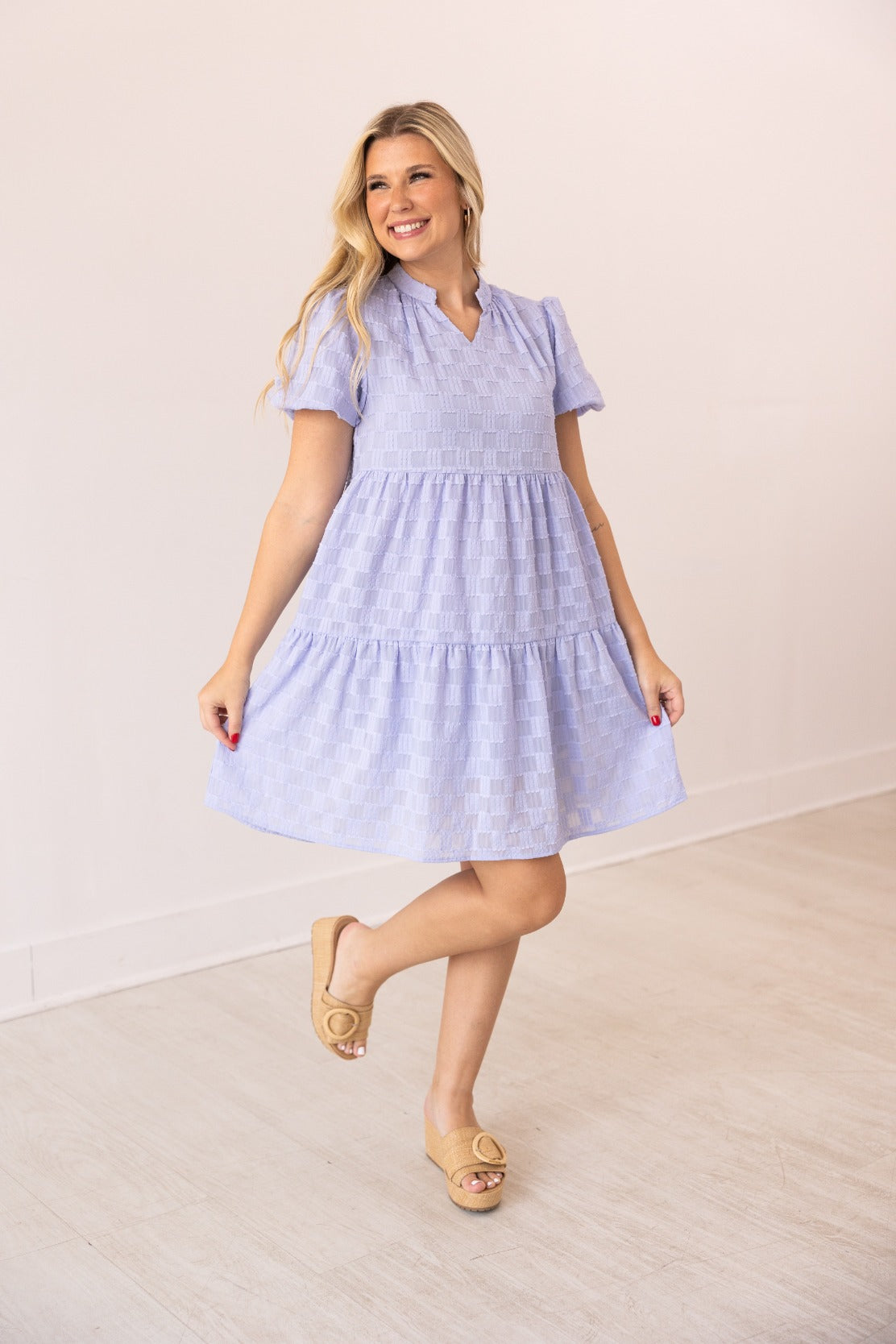 FINAL SALE - The Ellyse Checkered Dress - Purple