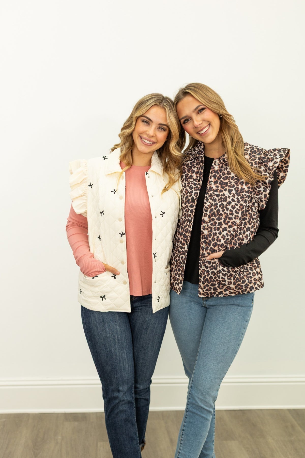 The Sophy Quilted Puffer Vest - Bows