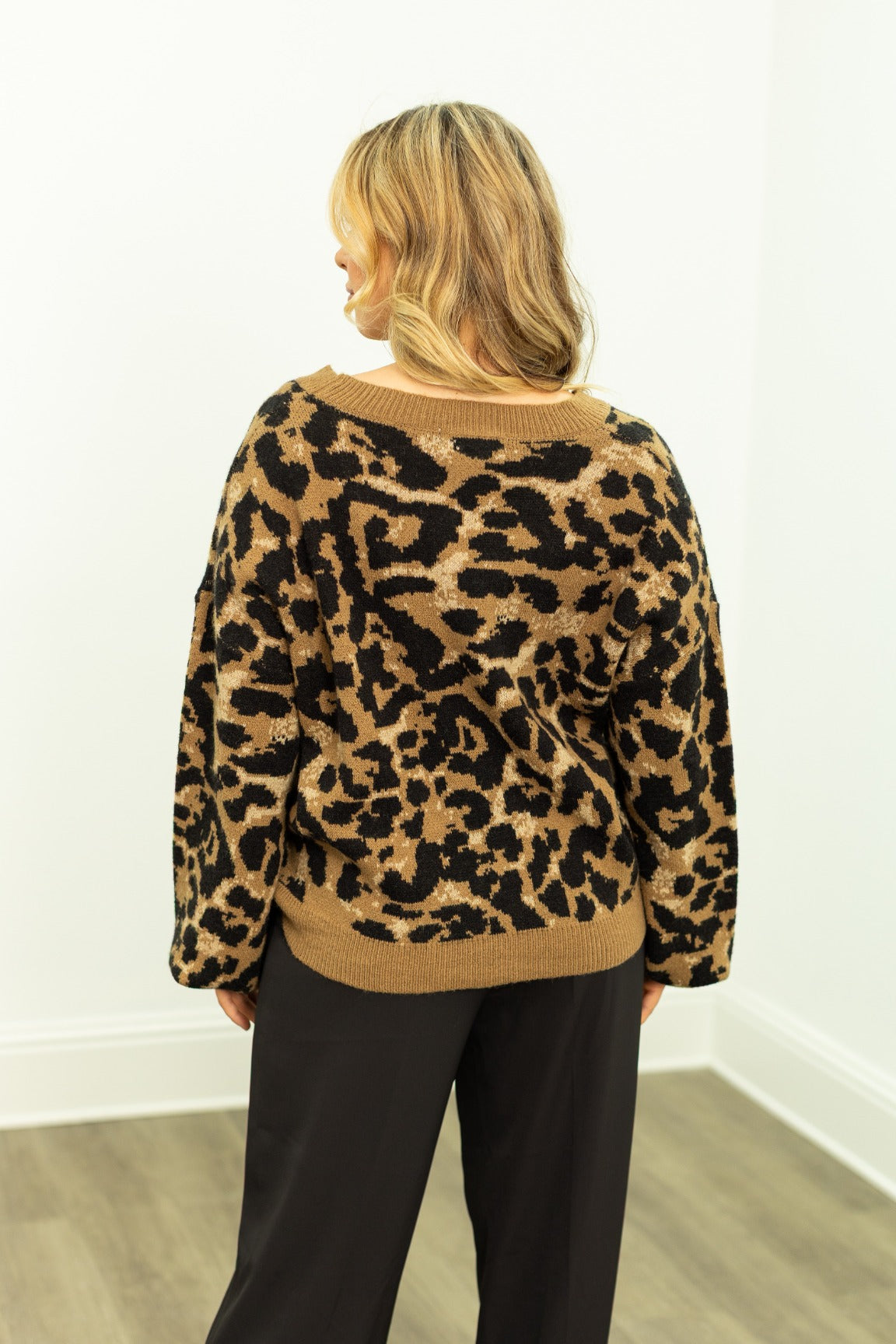 The Wylder Cropped Leopard Cardigan