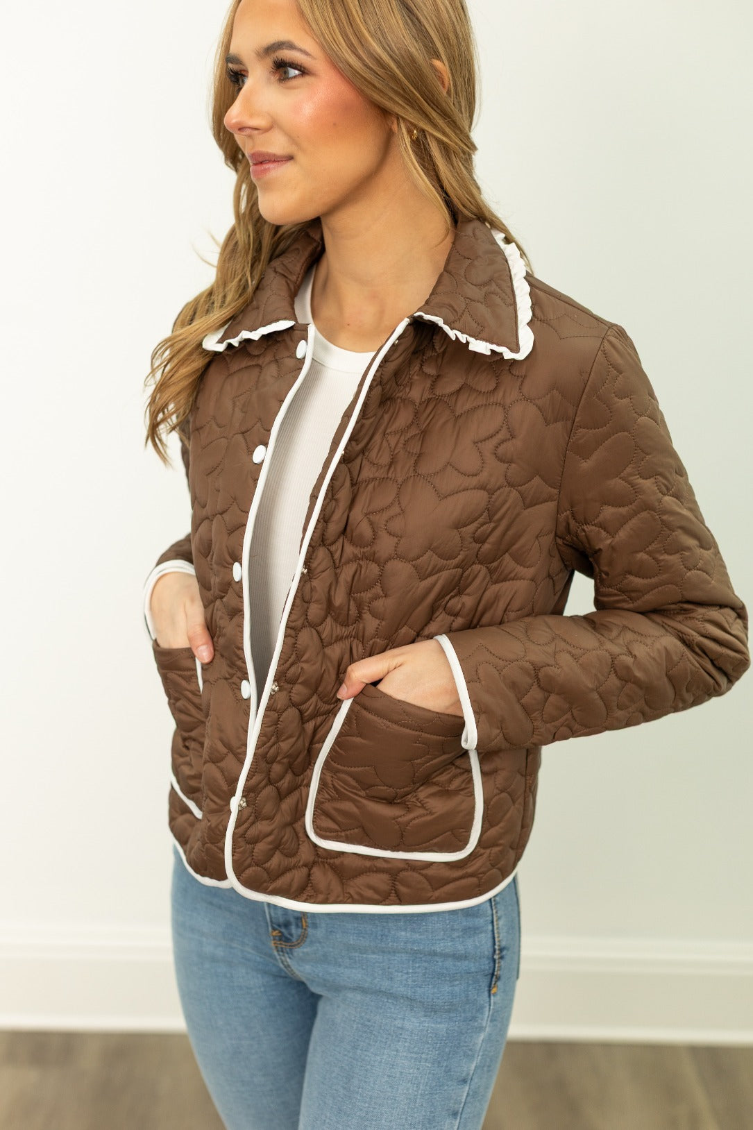 The Winnie Quilted Jacket - Brown
