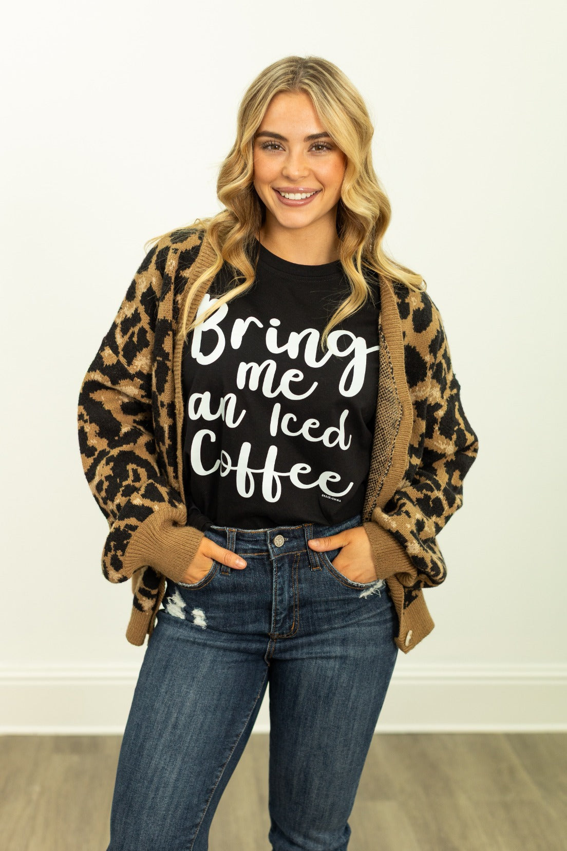 The Wylder Cropped Leopard Cardigan
