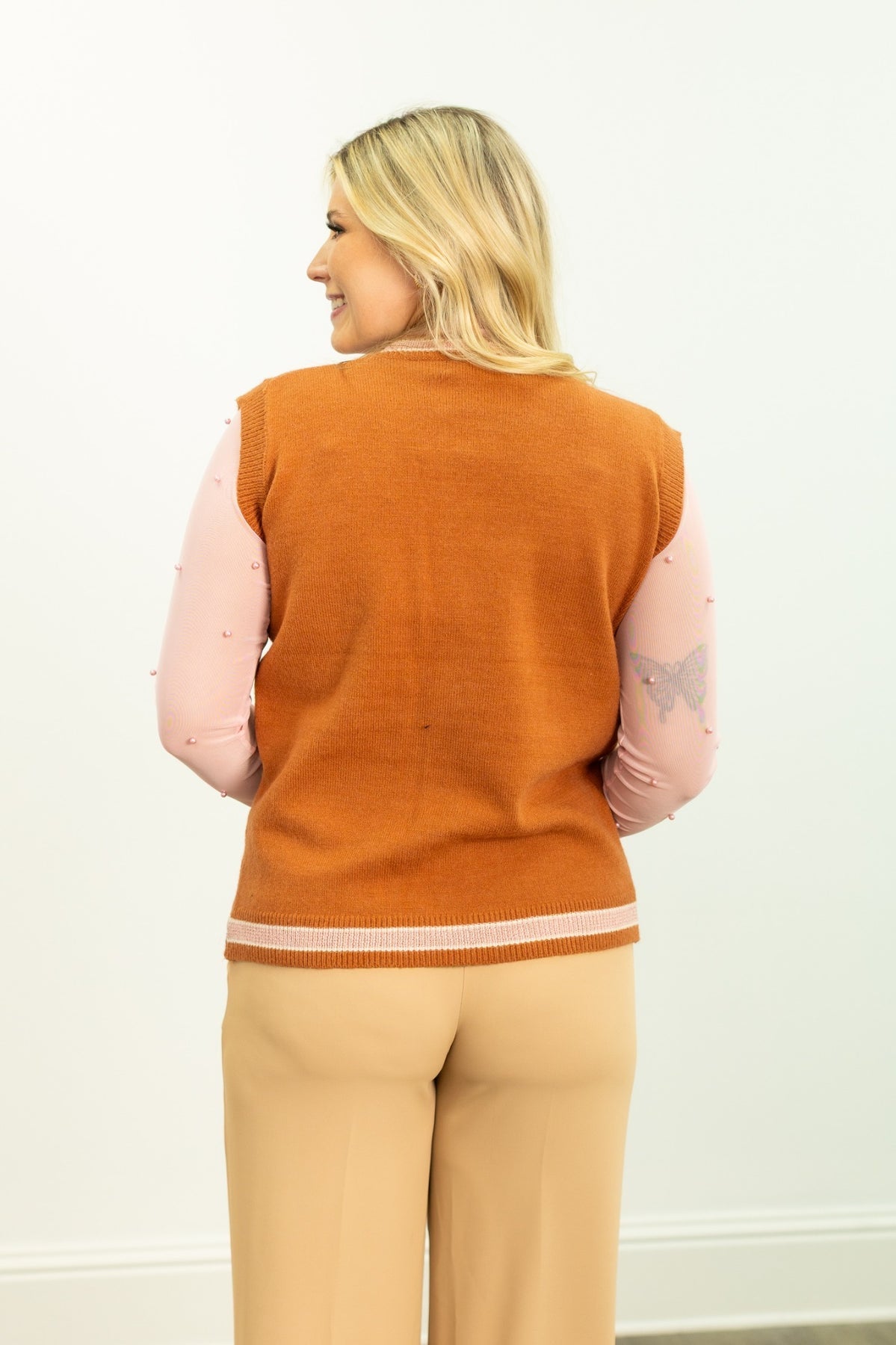 The Fall Elements Glitter Patch Vest