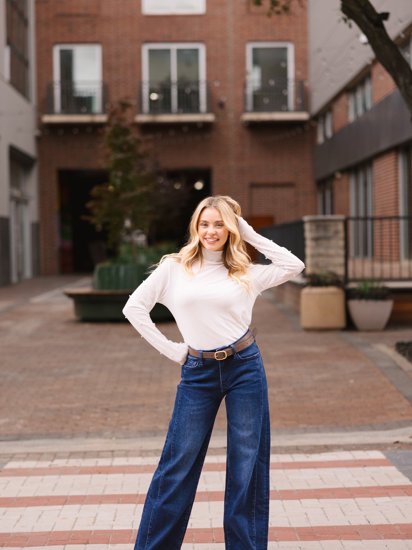 The Julissa Pearl Mesh Top - White