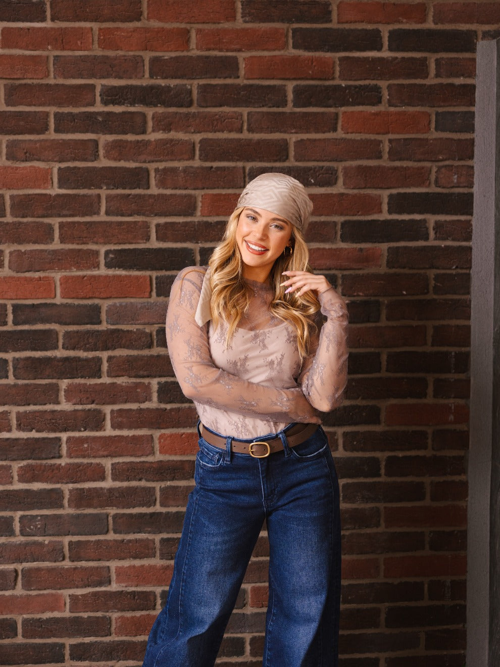 The Kimmie Mesh Long Sleeve Top - Grey