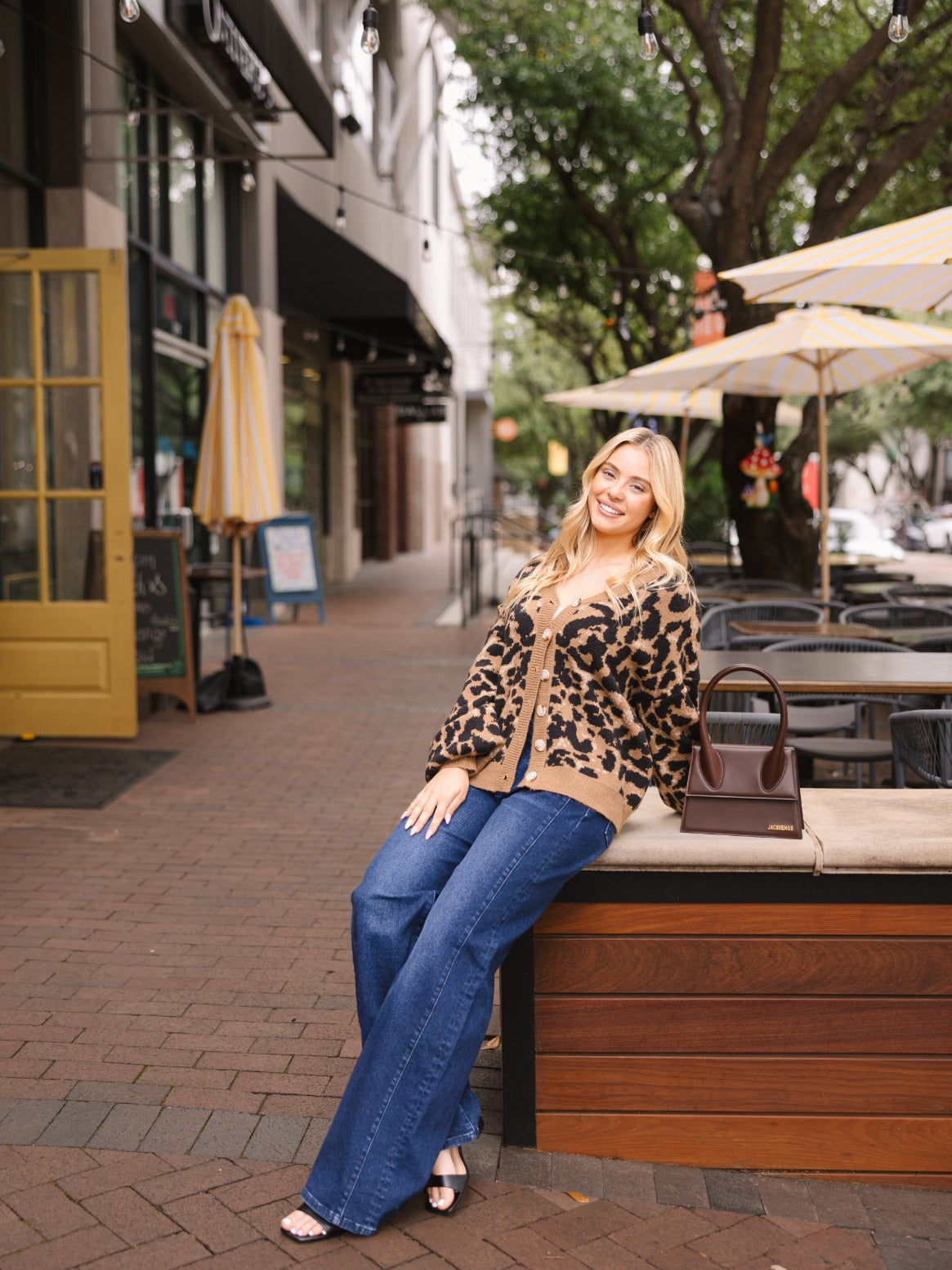 The Wylder Cropped Leopard Cardigan