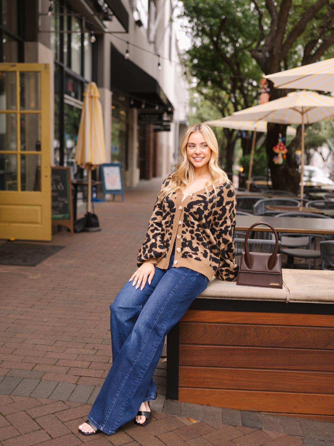 The Wylder Cropped Leopard Cardigan