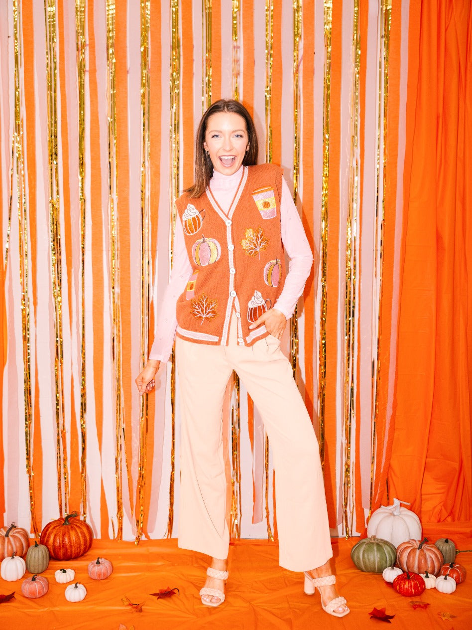 The Fall Elements Glitter Patch Vest