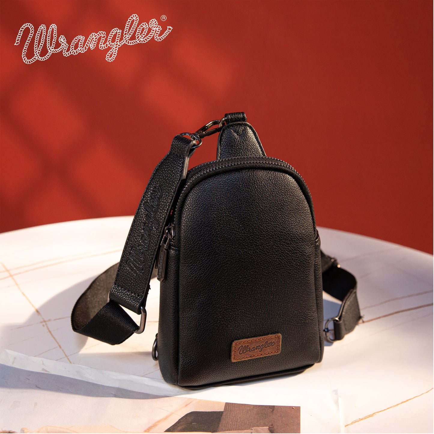 Montana West - Wrangler Sling Bag/Crossbody/Chest Bag - Black
