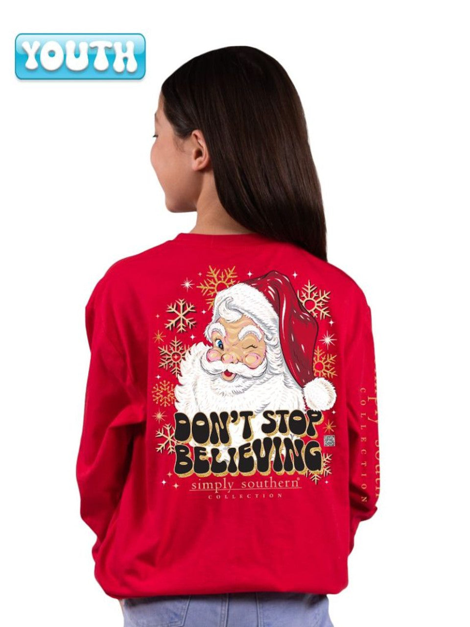 FINAL SALE - YOUTH - Simply Southern - Don't Stop Believing Long Sleeve Tee