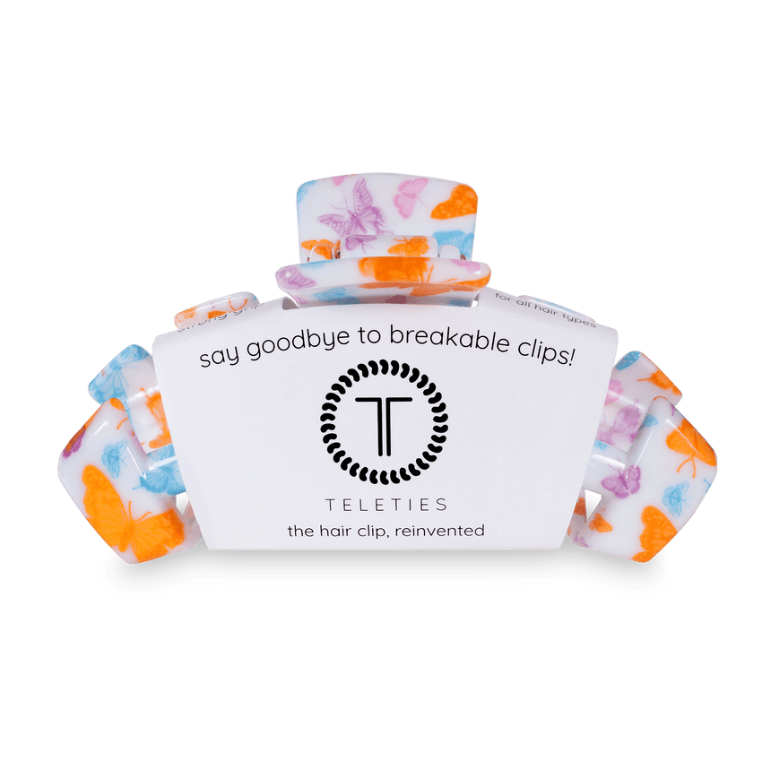 TELETIES - Classic Large Hair Clip - Fluttering By