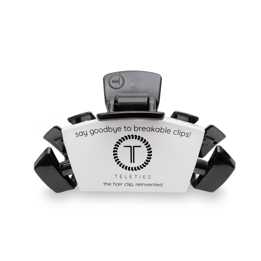 TELETIES - Classic Small Hair Clip - Jet Black