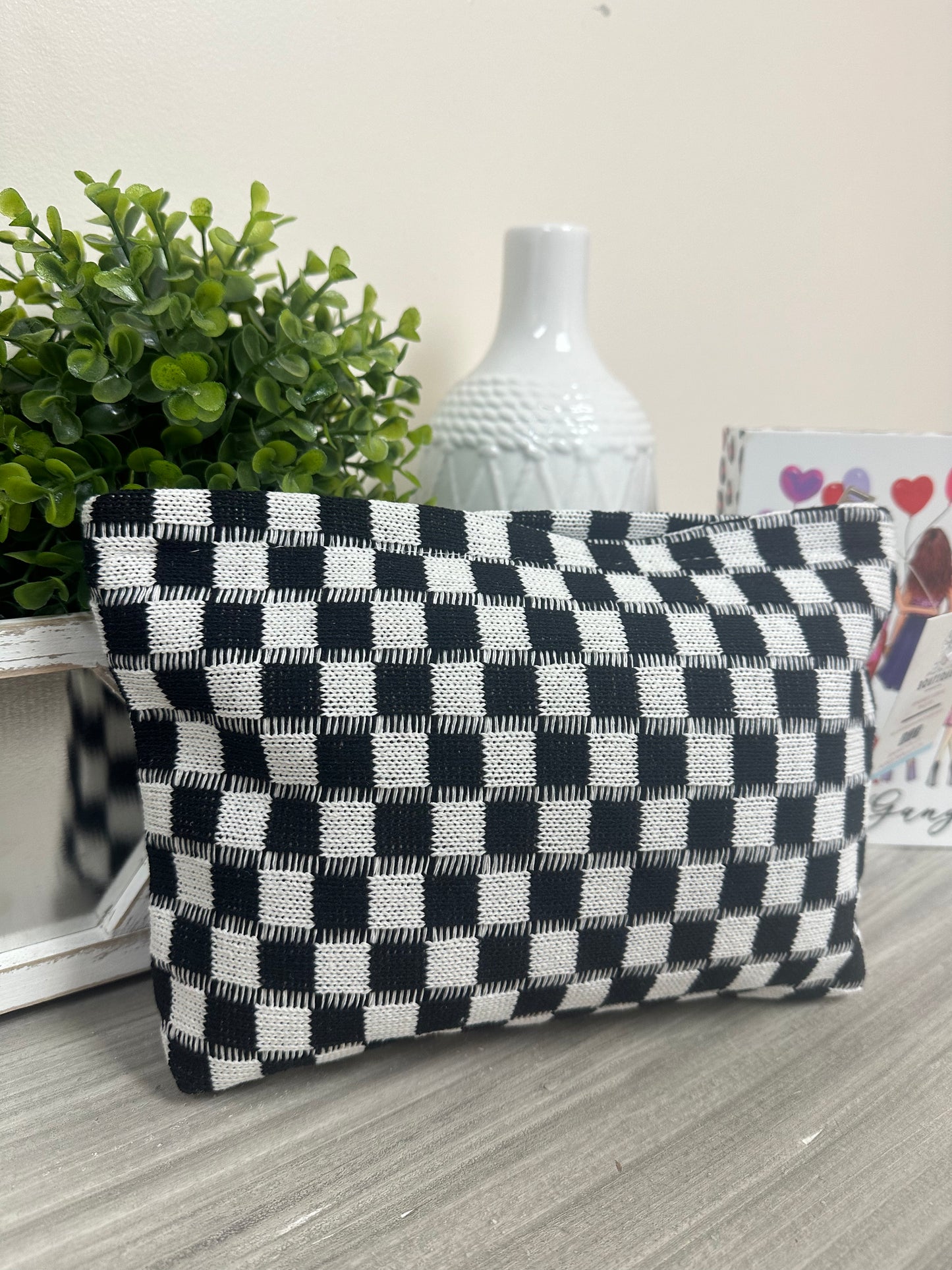 The Delaney Checkered Bag - Black