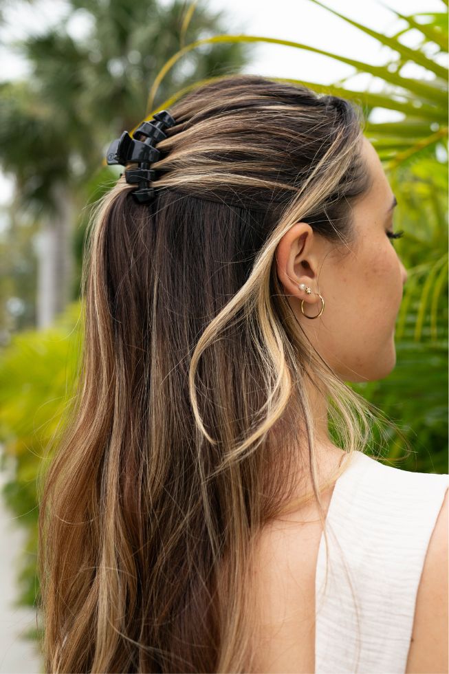 TELETIES - Classic Small Hair Clip - Jet Black