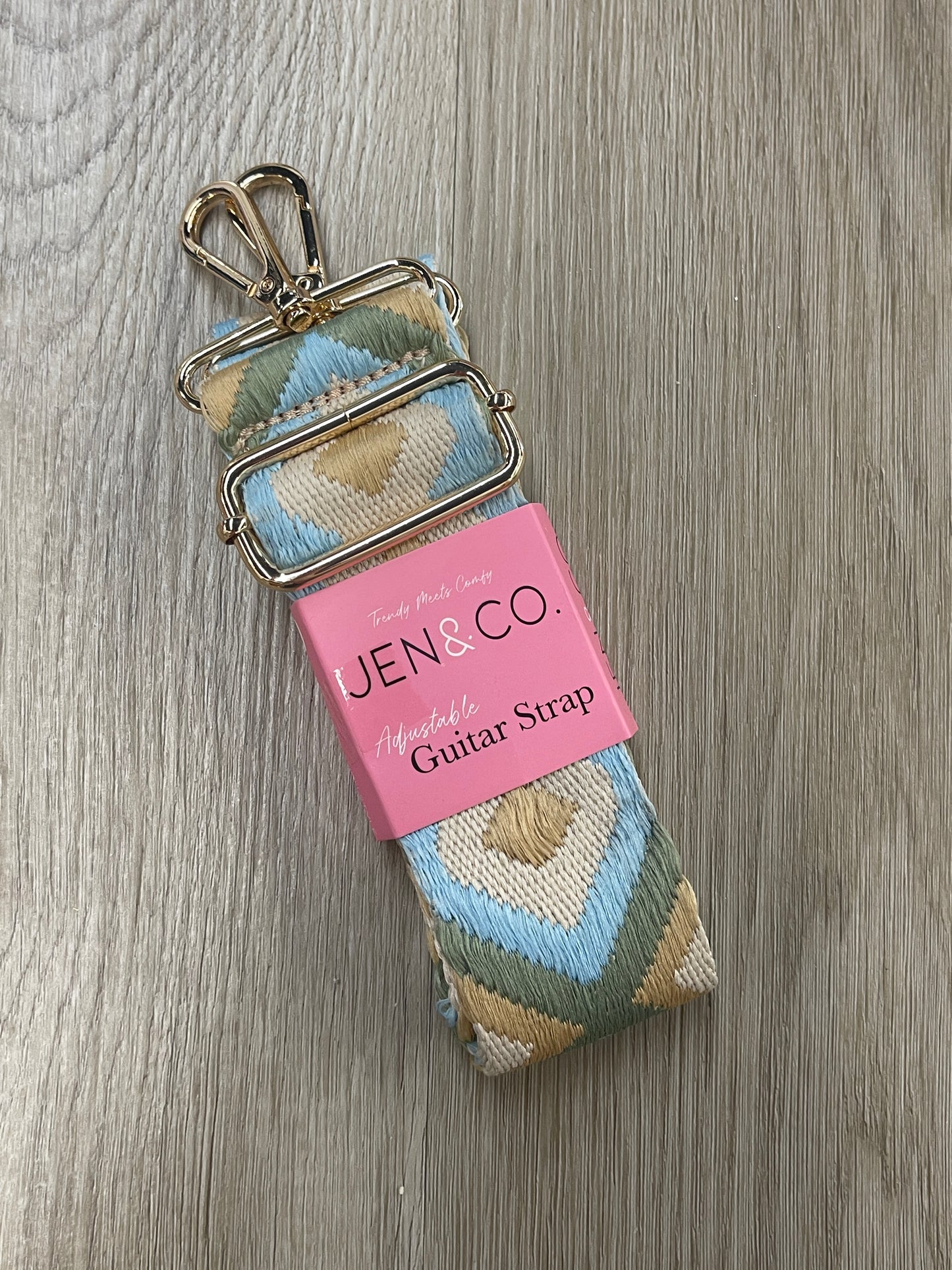 The Kate Guitar Strap - Boho Aqua Sage