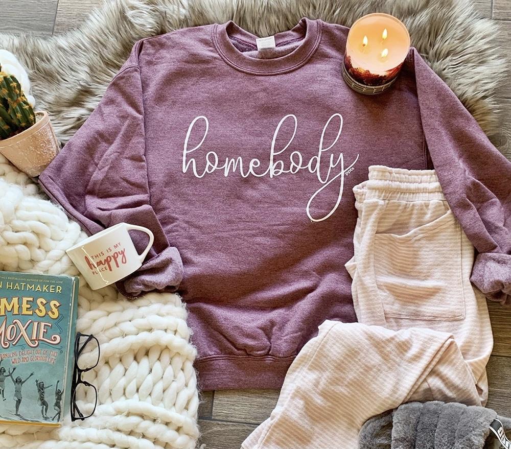 The Homebody Sweatshirt - Maroon