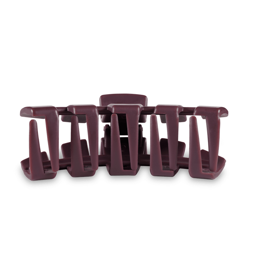 TELETIES - Classic Large Hair Clip - Burgundy Bliss