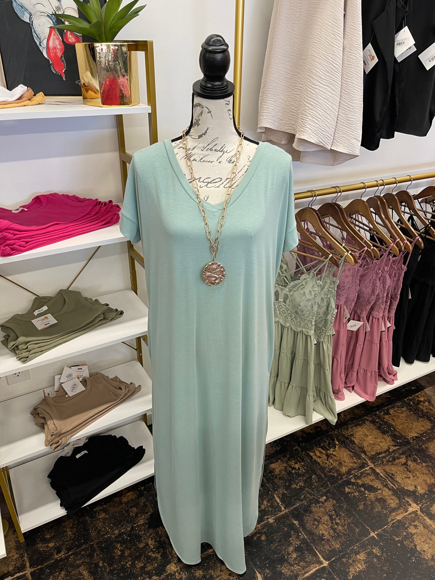 FINAL SALE - The Everyday Essential Maxi Dress - Mint