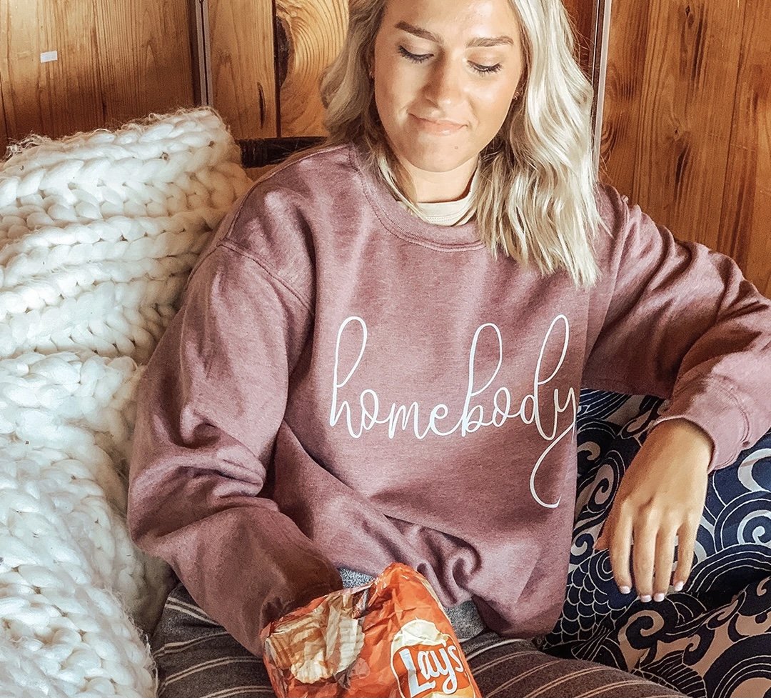 The Homebody Sweatshirt - Maroon