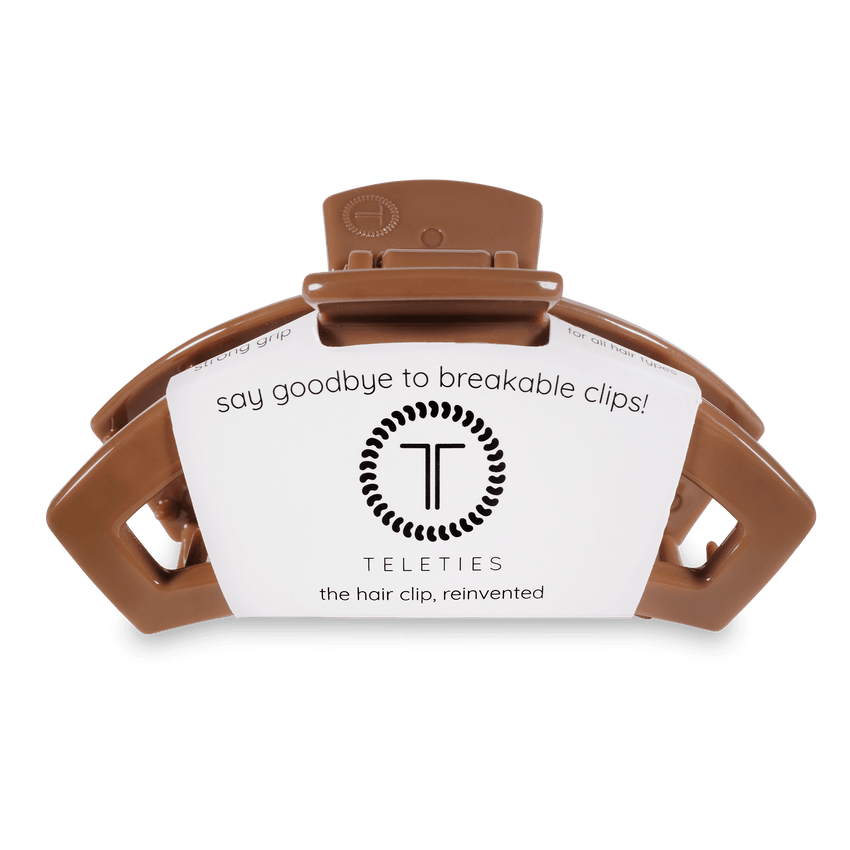TELETIES - Open Large Hair Clip - Caramel