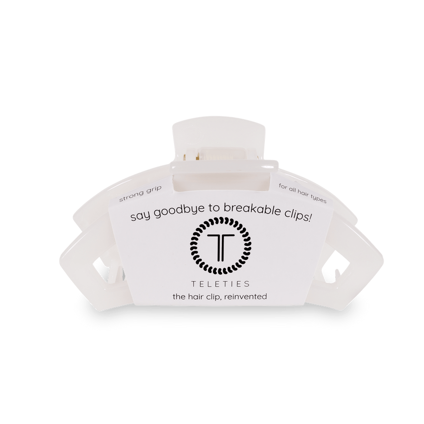 TELETIES - Open Medium Hair Clip - Coconut White