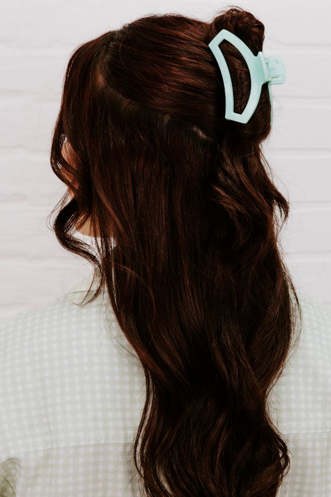 TELETIES - Open Medium Hair Clip - Mint to Be