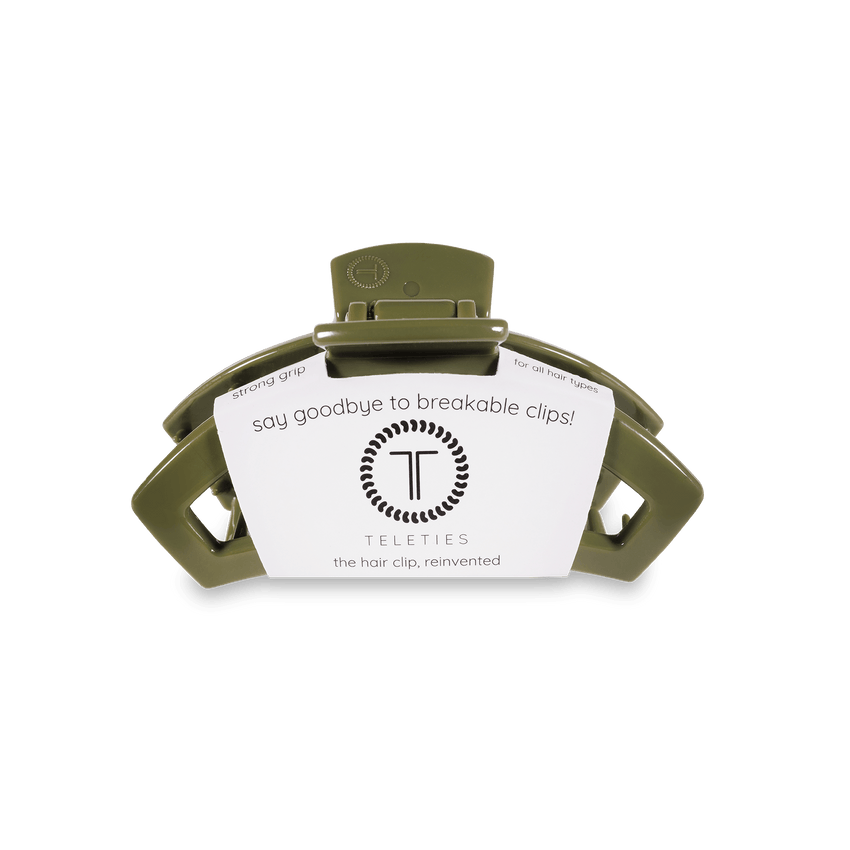 TELETIES - Open Tiny Hair Clip - Olive