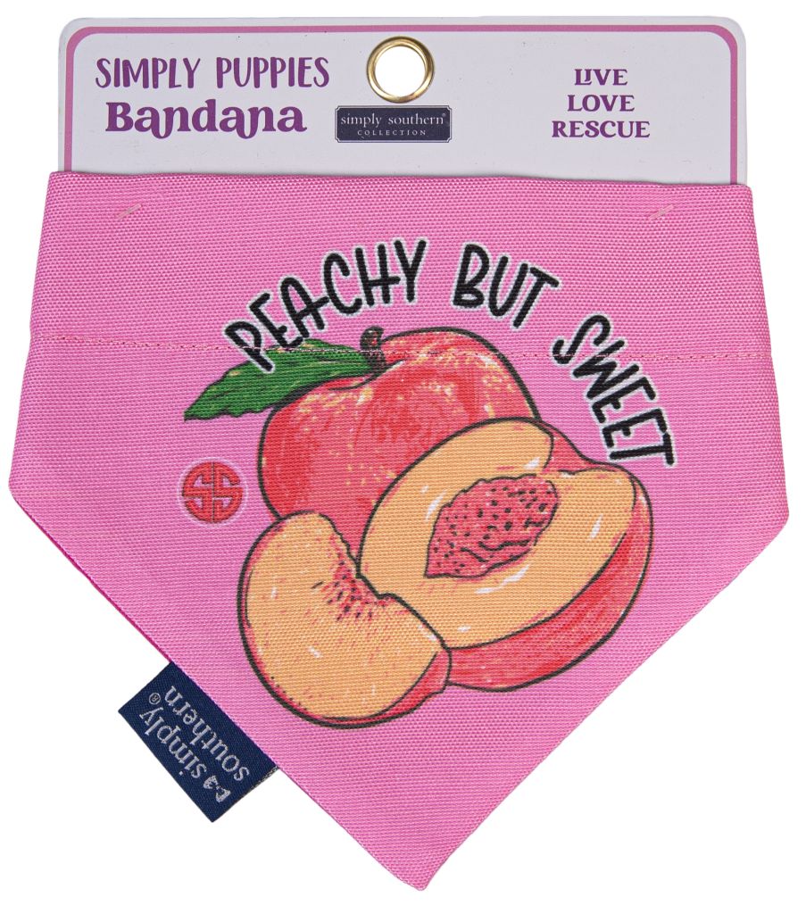 FINAL SALE - Simply Southern - Simply Puppies Bandana - Peachy