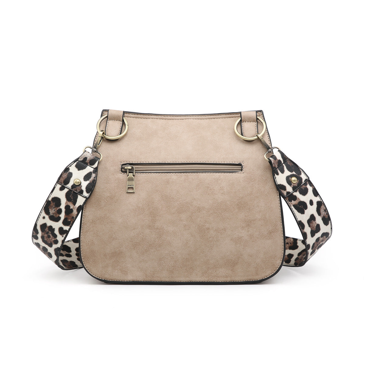 The Brinley Studded Crossbody Bag - Brown