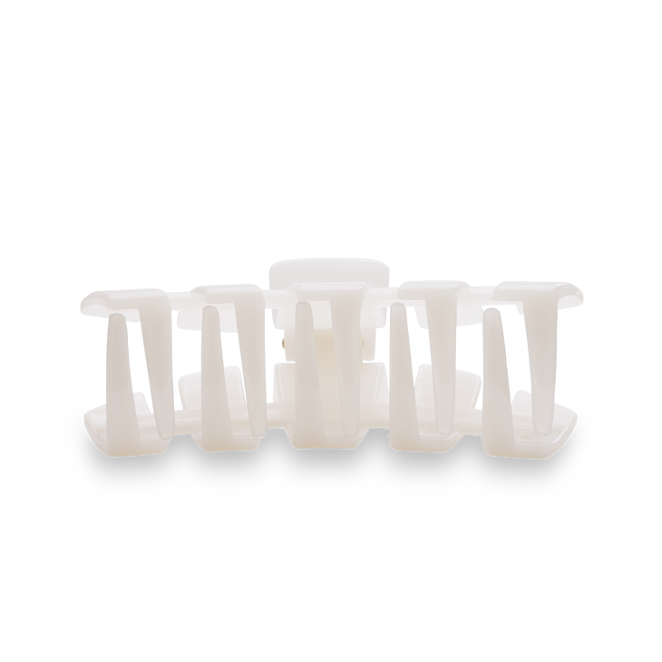 TELETIES - Classic Large Hair Clip - Coconut White