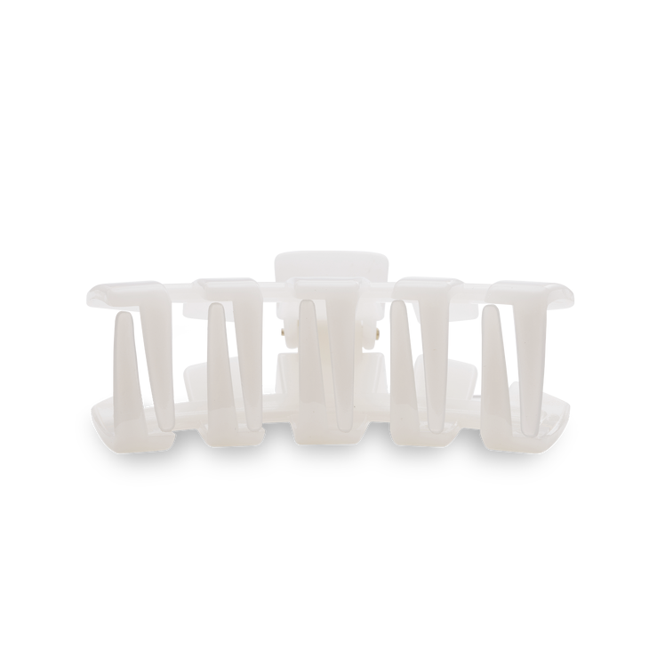 TELETIES - Classic Medium Hair Clip - Coconut White
