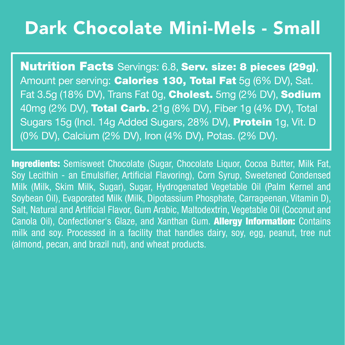 Candy Club - Dark Chocolate Mini-Mels / 7 oz