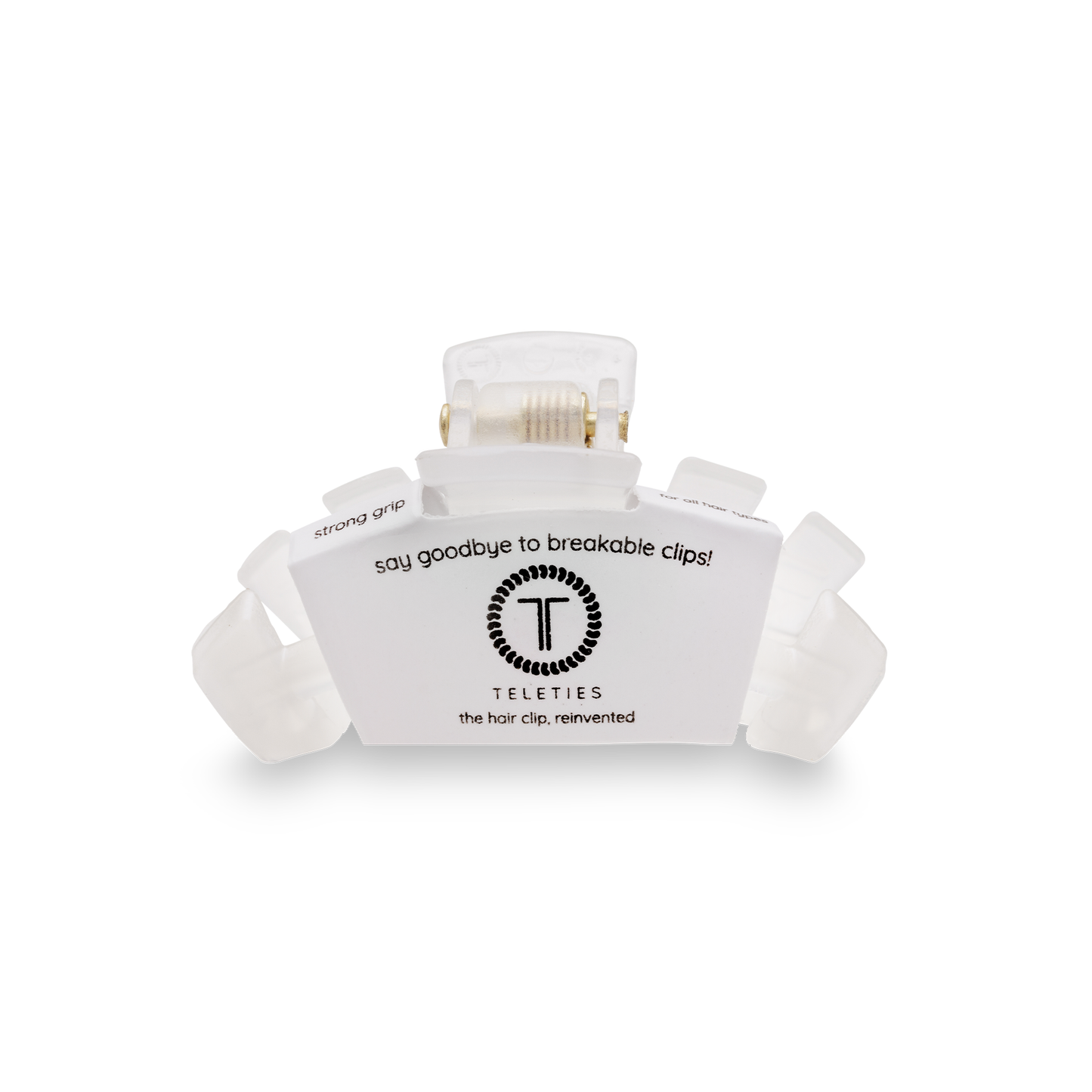 TELETIES - Classic Tiny Hair Clip - Coconut White