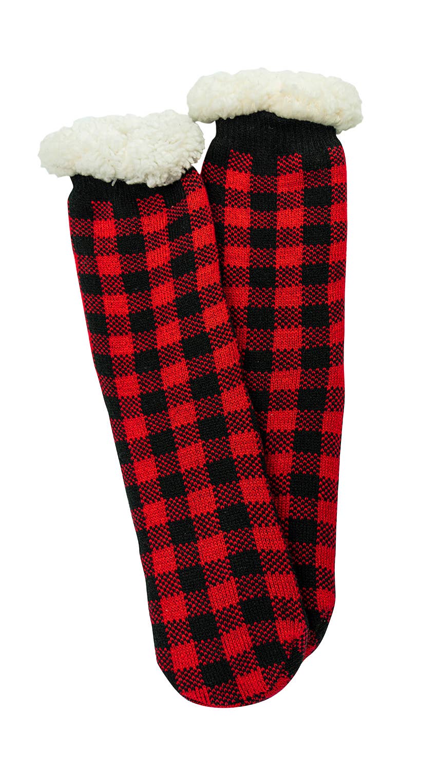 Two Left Feet Holiday Sherpa Socks - Asst.