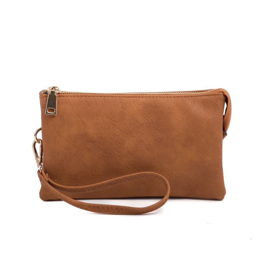 Riley Vegan Leather Wristlet/Crossbody - Asst. Colors