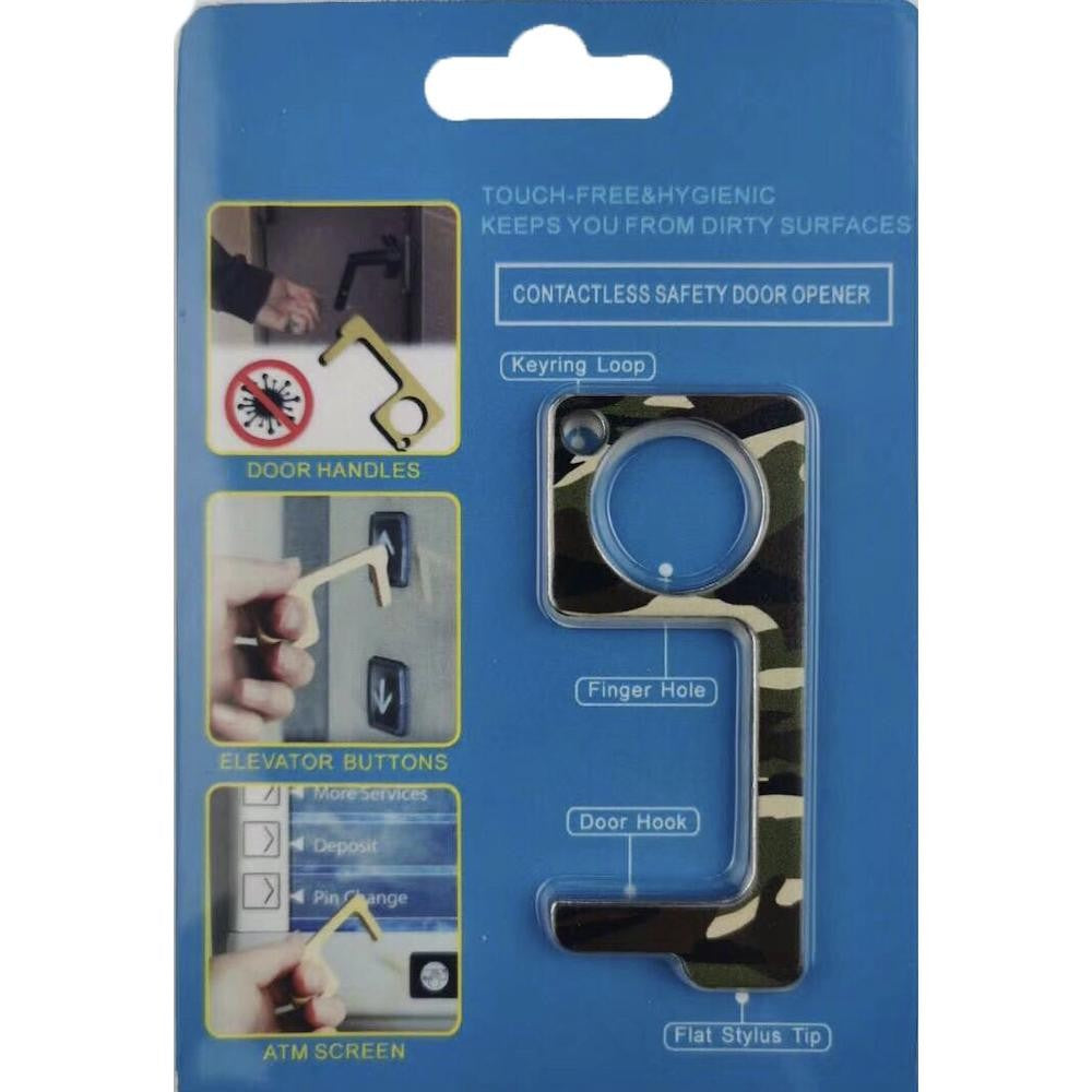 Contactless No Touch Metal Door Opener & Button Pusher - Camo
