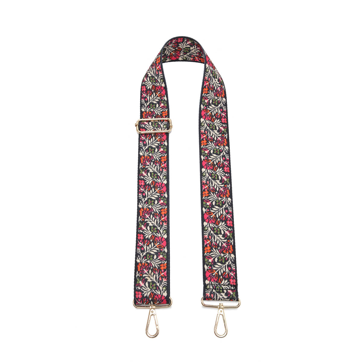 The Kate Guitar Strap - Floral Fuchsia
