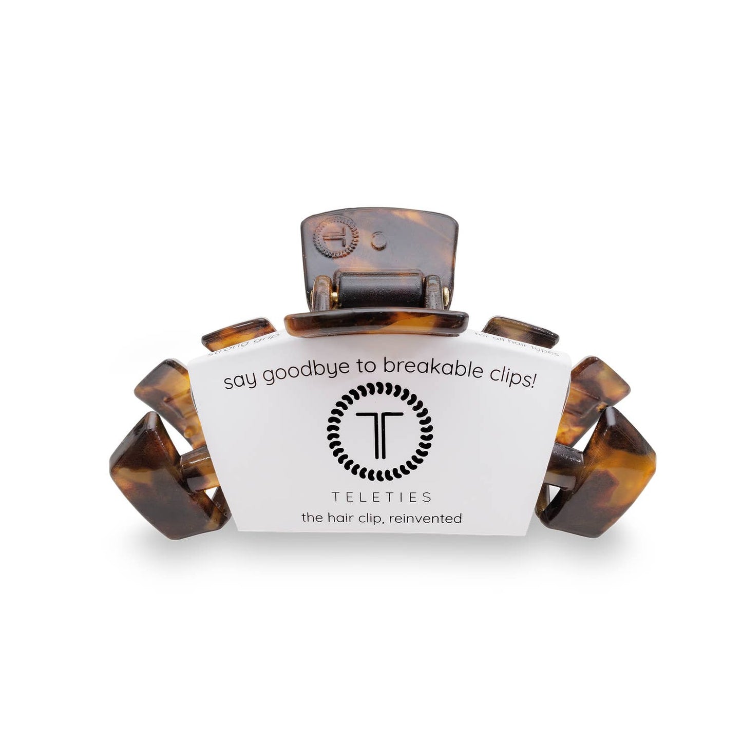 TELETIES - Classic Medium Hair Clip - Tortoise