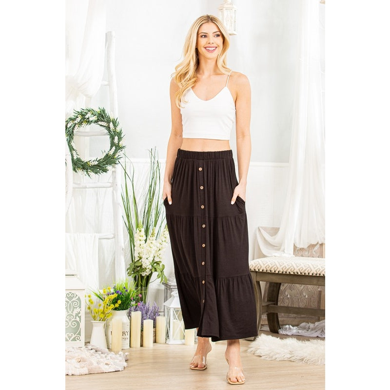 The Lena Ruffled Maxi Skirt
