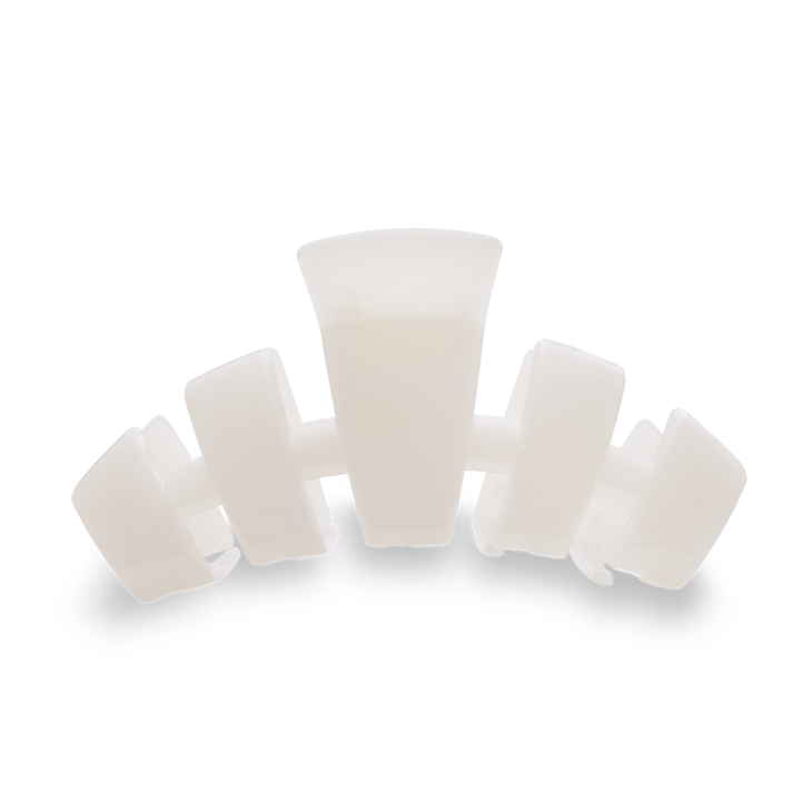 TELETIES - Classic Large Hair Clip - Coconut White