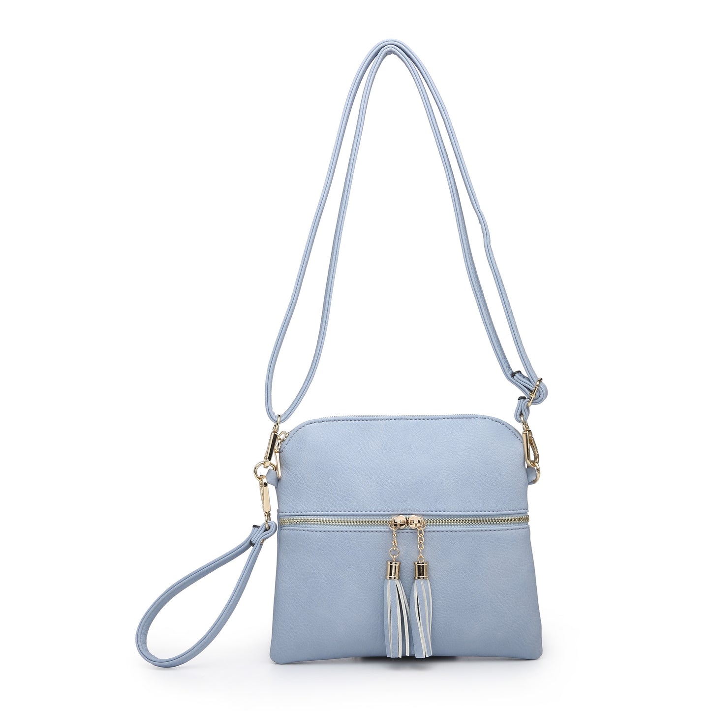 Tara Tassel Vegan Leather Crossbody Bag - Periwinkle