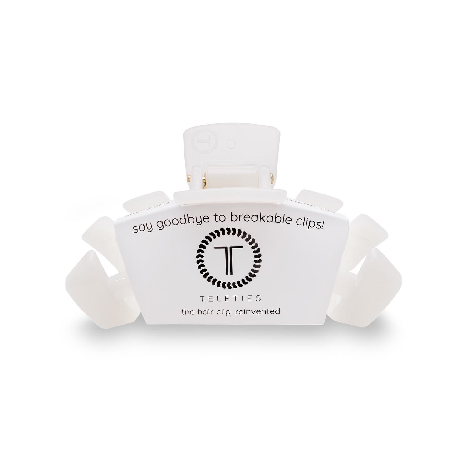 TELETIES - Classic Medium Hair Clip - Coconut White