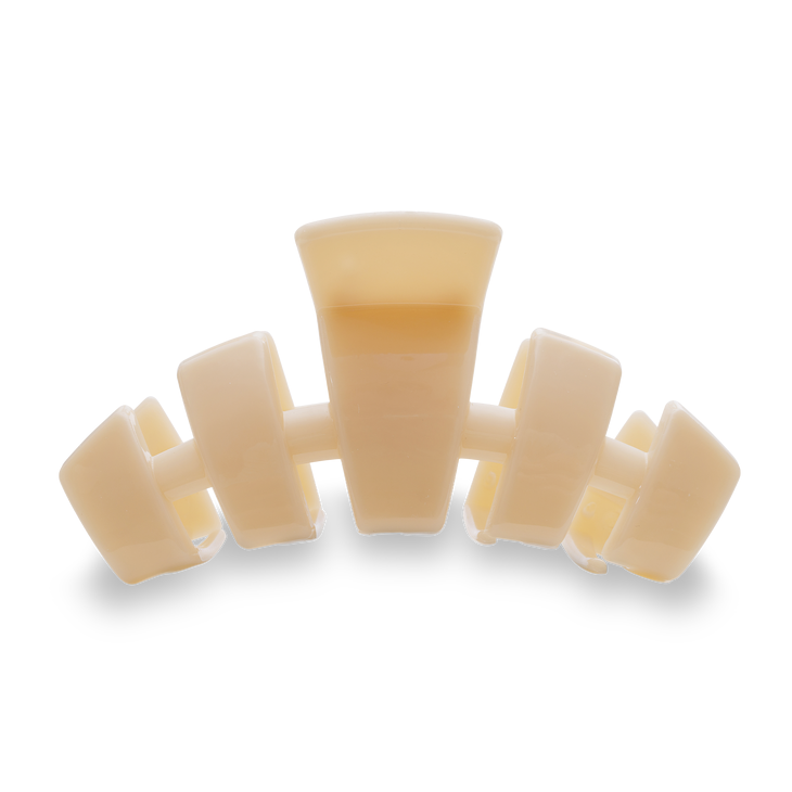 TELETIES - Classic Large Hair Clip - Almond Beige