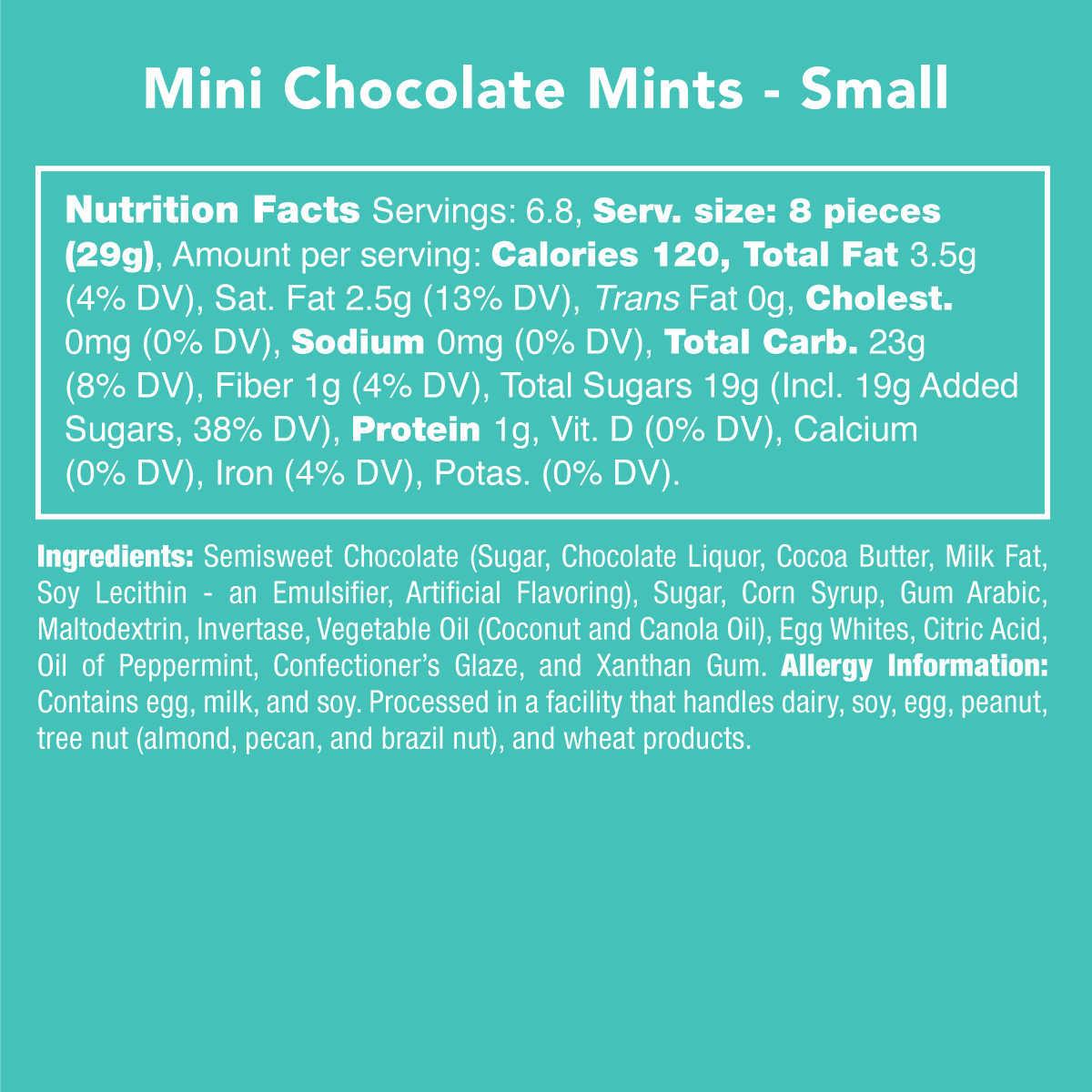 Candy Club - Mini Chocolate Mints / 7 oz