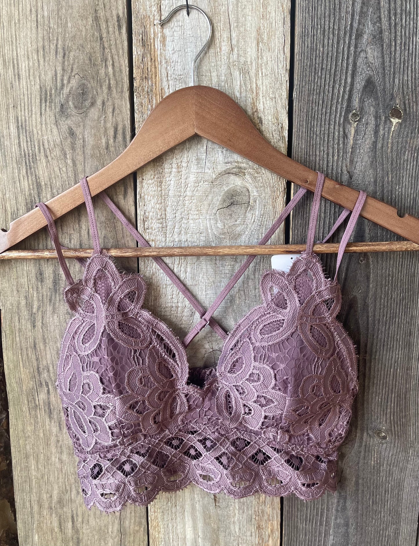 Curvy Kiss & Tell Lace Bralette - Plum