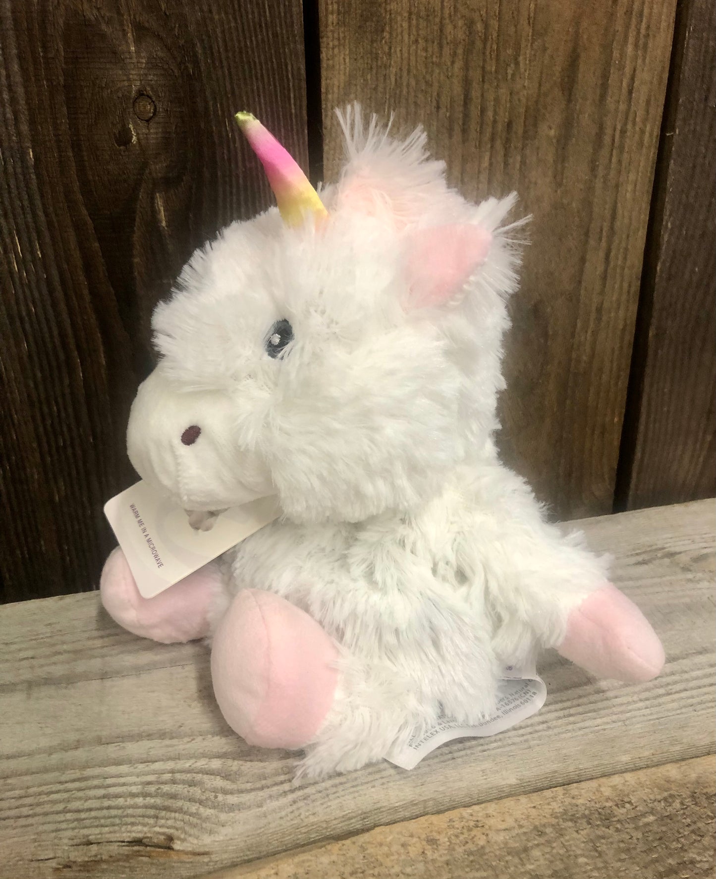 White Unicorn Junior Warmies® Stuffed Animal