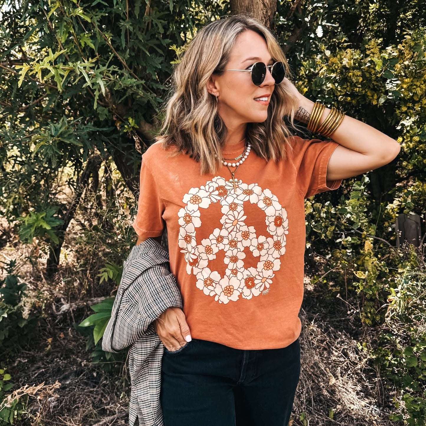 The Peace Floral Fall Tee