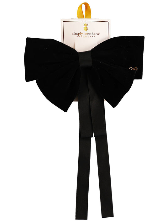 Simply Southern - Velvet Ribbon Bow - Black