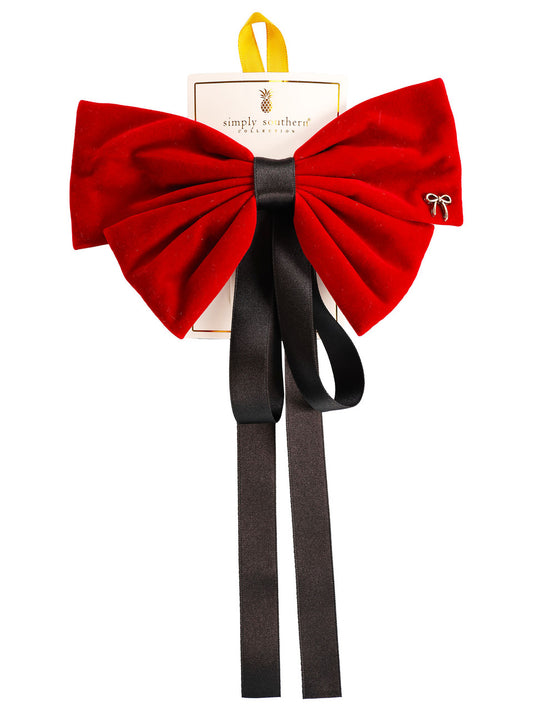 Simply Southern - Velvet Ribbon Bow - Red